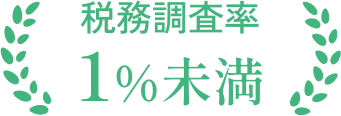 税務調査率1%未満